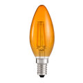 C35 Atique Ambar LED bombilla de filamento, 3,5W Dimmable LED vela bombilla